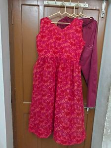 Vibrant Pink Floral Kurta Set