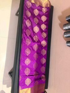 Vibrant Purple Banarasi Silk Saree