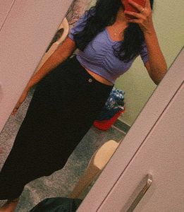 Purple Ruched Crop Top