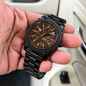 Fossil Automatic Skeleton Watch BLACK FOR MEN
