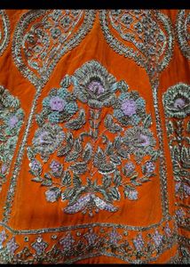 Beautiful Orange Embroidered Lehenga Choli