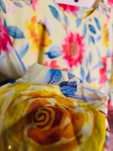Vibrant Floral Print Dress