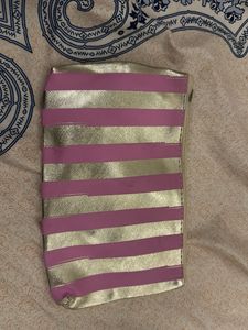 Striped Cosmetic Pouch