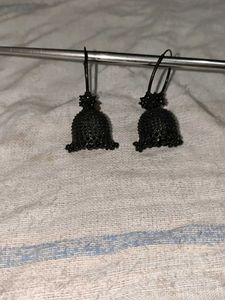 Unique Black Jhumka Earrings