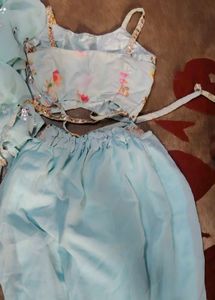 Stunning Sky Blue Lehenga Choli