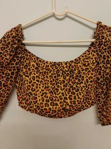 Leopard Print ready to wear saree with readymade b