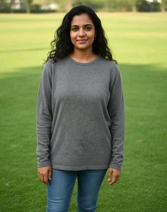 Grey Long Sleeve knit Top