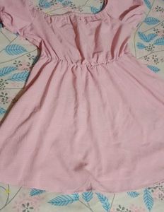 Sweetheart Pink Off-Shoulder Dress ( l size)