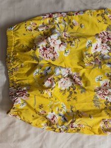 Yellow Floral Print Top