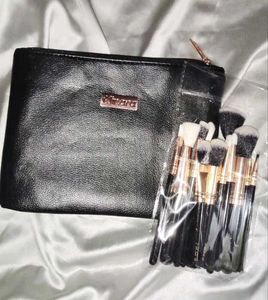 15 Makeup Brush Set & Pouch Combo