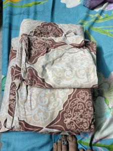 Elegant Beige &amp; Brown Bedding Set