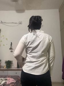 Classic White Button-Up Shirt