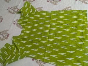 Lime Green Printed Kurti