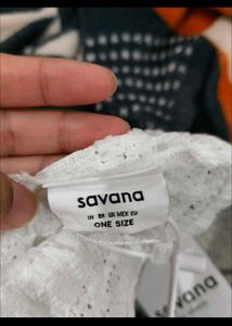Layered/Tiered off white skort