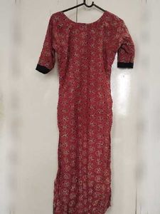 Boho Red Floral Print Kurta