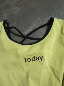 Cute Yellow 'Today' Graphic Tee