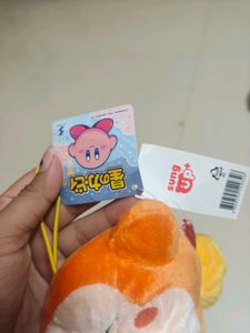 Cute Orange Plush Toy Keychain