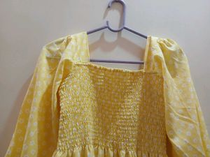 butter yellow Midi Dress