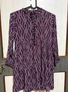 Purple Printed Kurta