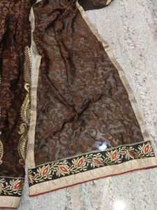 Gorgeous Brown Embroidered lehenga