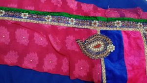Beautiful Blue &amp; Pink Embroidered Lehenga Choli