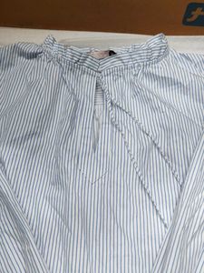 RED TOKYO TALKIES Blue and White Striped Top