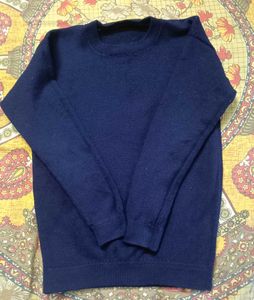 Classic Navy Blue Knit Sweater