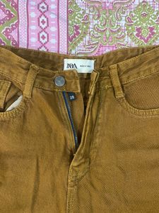 Brown Denim Shorts