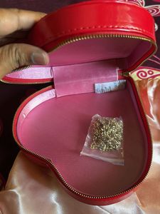 Charlotte Tilbury Red Heart Shape Clutch Bag