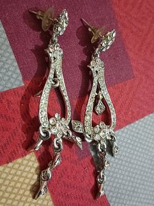 Silver Jarkan Party Wear Earrings