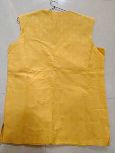 Elegant Yellow Ethnic Vest