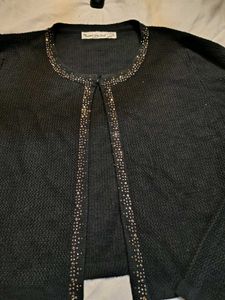 Sparkling Black Cardigan