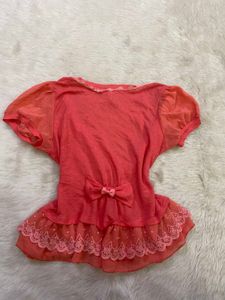 Sheer Ruffle &amp; Bow Top