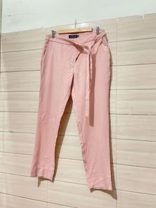 WARDROBE Chic Pink Tie-Waist Trousers