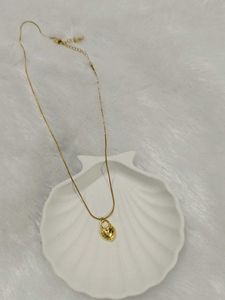 Golden Heart Locket Necklace