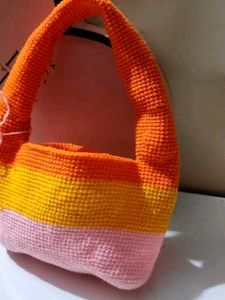 Sunset Donut Shoulder Bag with Flower accent 🌸✨️