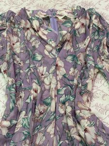 Purple Floral Long Sleeve Top💜