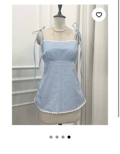 Blue Striped Tie-Strap Top