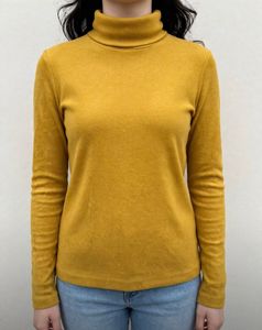 Mustard Yellow Turtleneck Top
