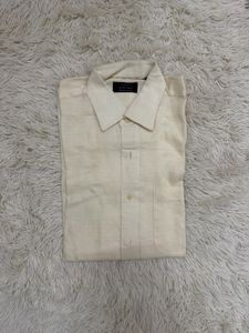 Men's Beige Linen Shirt