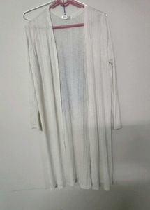 Elegant Long White Shrug