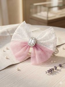Cute Bow Hair Clips with Rhinestone set of 4