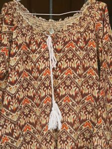 Boho Print Off-Shoulder Top