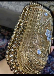 Gold Clutch with Embellishments
