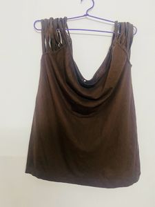 Looped Type Sleeves Stretchable Top