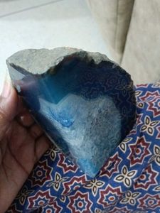 900 gram Blue Agate Geode Bookend