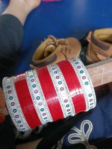Red &amp; White Chura Bangles