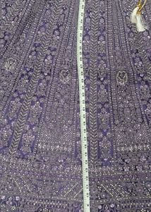 new 🎉 free size bridal dress Stunning Purple Embe