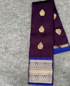 Elegant Purple Banarasi Silk Saree