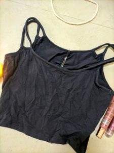 Navy Blue Double Strap Spaghetti Top ✨🌠